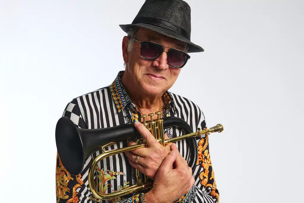 Rick Braun holding black trumpet TJF2027 Lineup